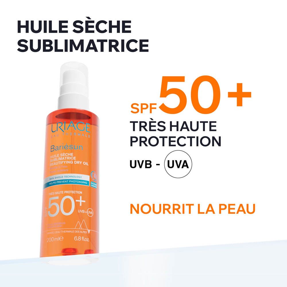Uriage Bariésun SPF50+ Huile Sèche 200 ml – Protection Corps & Cheveux