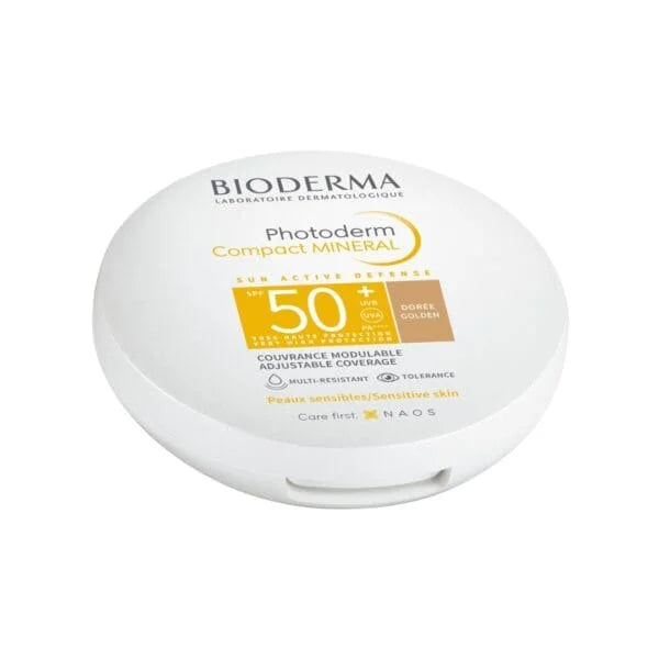 Bioderma Photoderm Compact Doré SPF50+ 10 g – Finition Poudrée & Teint Soleil