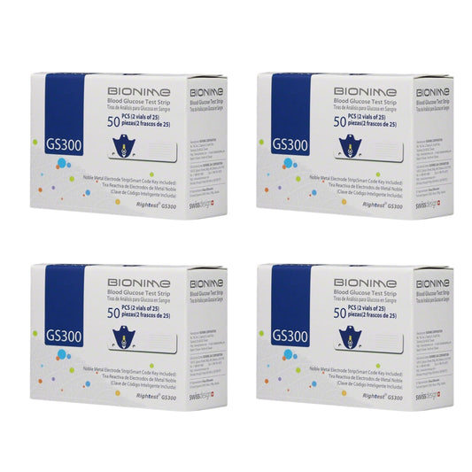 Bionime GS300 Bandelettes de glycémie pack X4