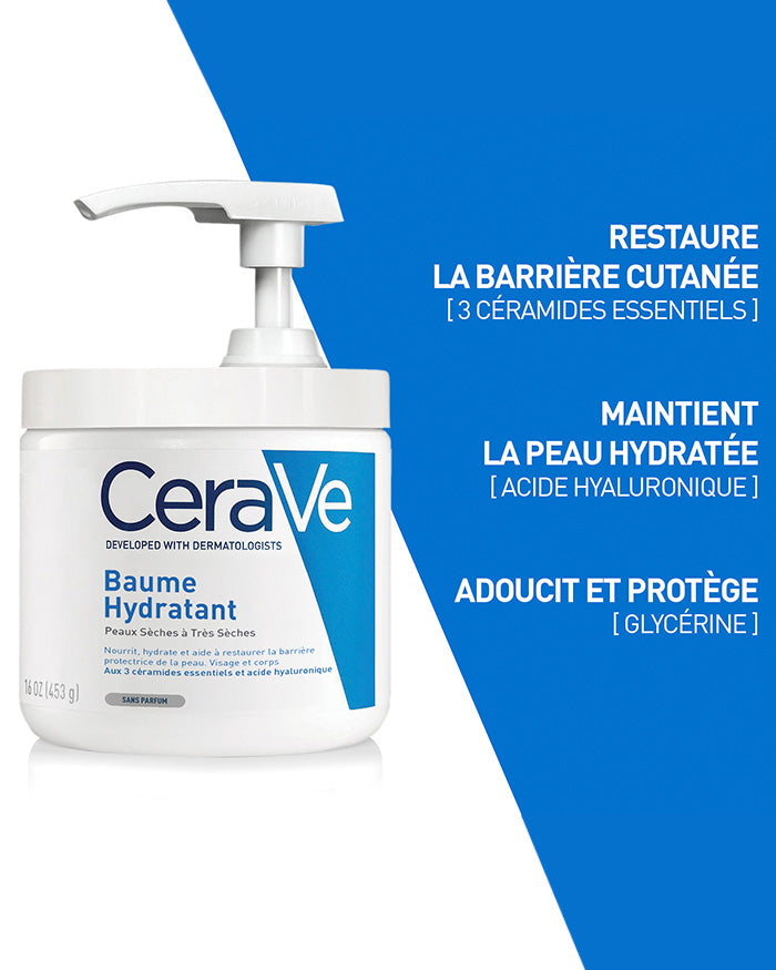 CeraVe Baume Hydratant 473ml avec Pompe – Pratique & Familial