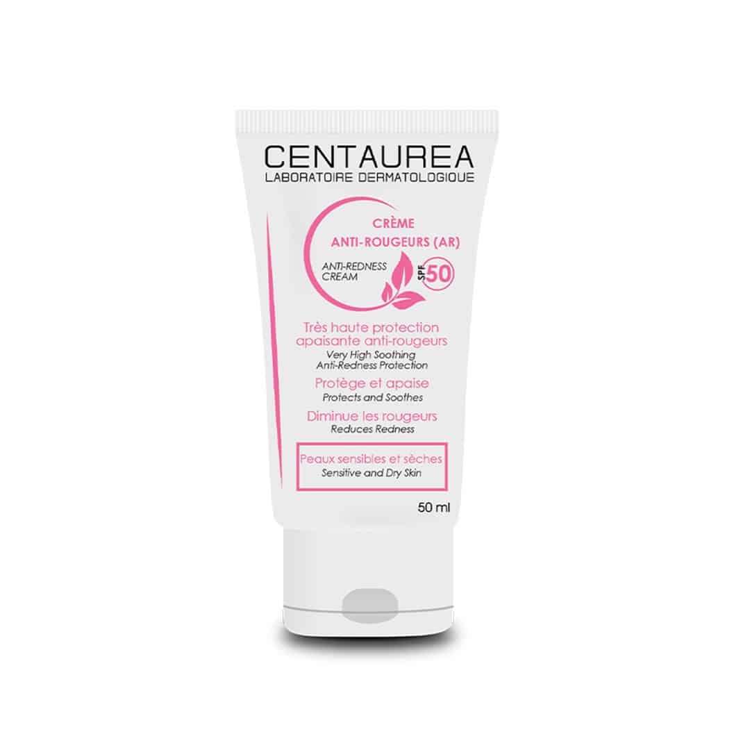 Centaurea Crème Anti-Rougeurs AR SPF50 – Protection Solaire & Apaisement Peau Sensible