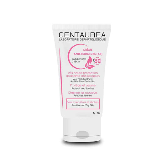 Centaurea Crème Anti-Rougeurs AR SPF50 – Protection Solaire & Apaisement Peau Sensible