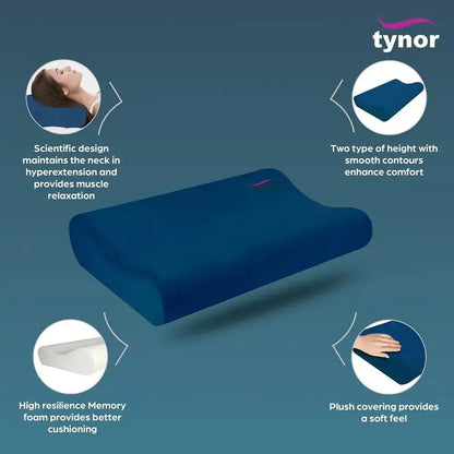 Tynor Oreiller Cervical Contouré B29 – Mémoire de Forme pour Soutien Ergonomique du Cou et de la Colonne