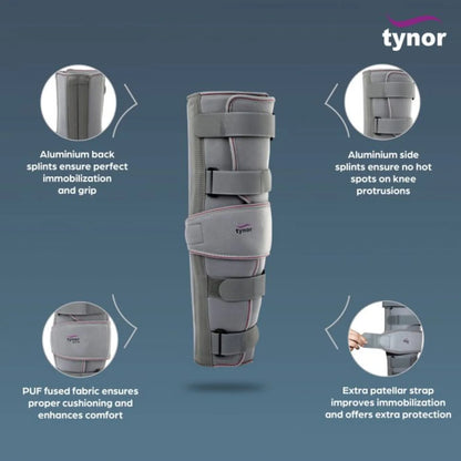 Tynor Immobilisateur de Genou Réglable 22–56cm D28 – Knee Immobilizer Adjustable