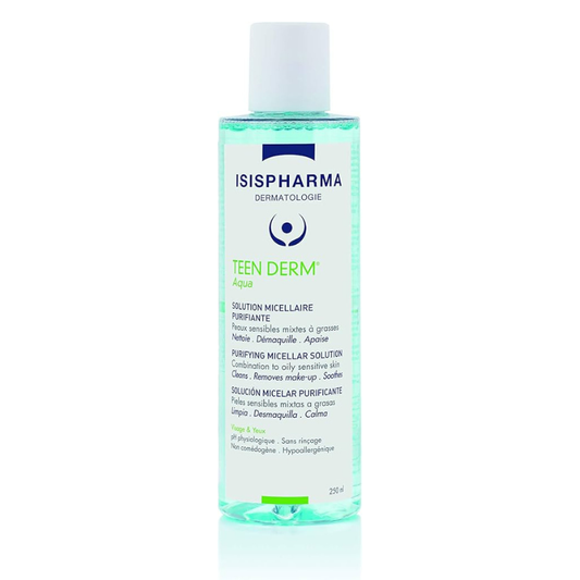 ISISPHARMA Teen Derm Aqua 250ml – Eau nettoyante purifiante