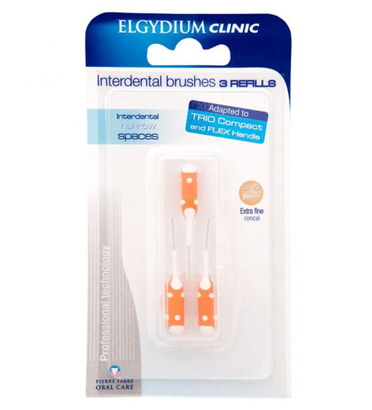 Elgydium Clinic Recharge Orange 2,7-3,5mm – Pack Recharge