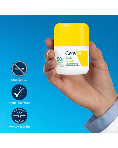 CeraVe Fluide Invisible Toucher Sec SPF50+ Haute Protection