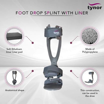 Tynor Attelle Anti-Équin avec Doublure D43 – Foot Drop Splint with Liner