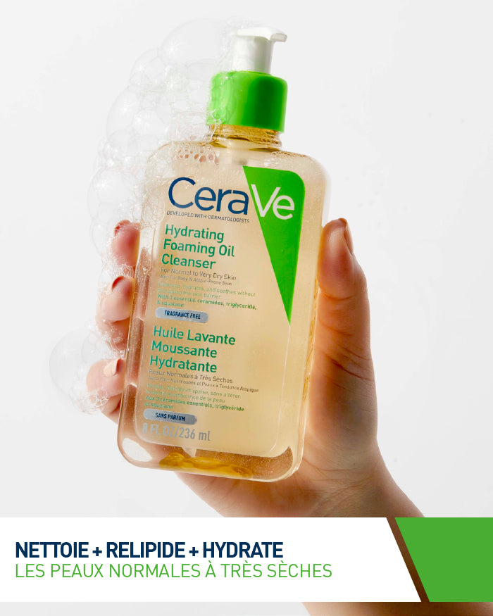 CeraVe Huile Lavante Hydratante – Peaux Sèches & Atopiques