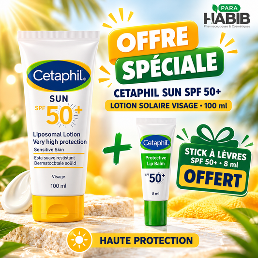Cetaphil Sun Lotion Gel SPF50+ 100ml + Baume Lèvres