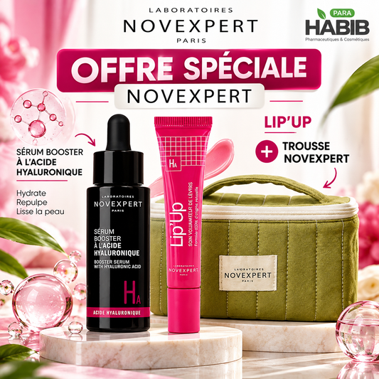 Novexpert Routine Repulpante et Anti-Âge – Sérum Booster Acide Hyaluronique 30ml + Lip'Up 8ml Offert