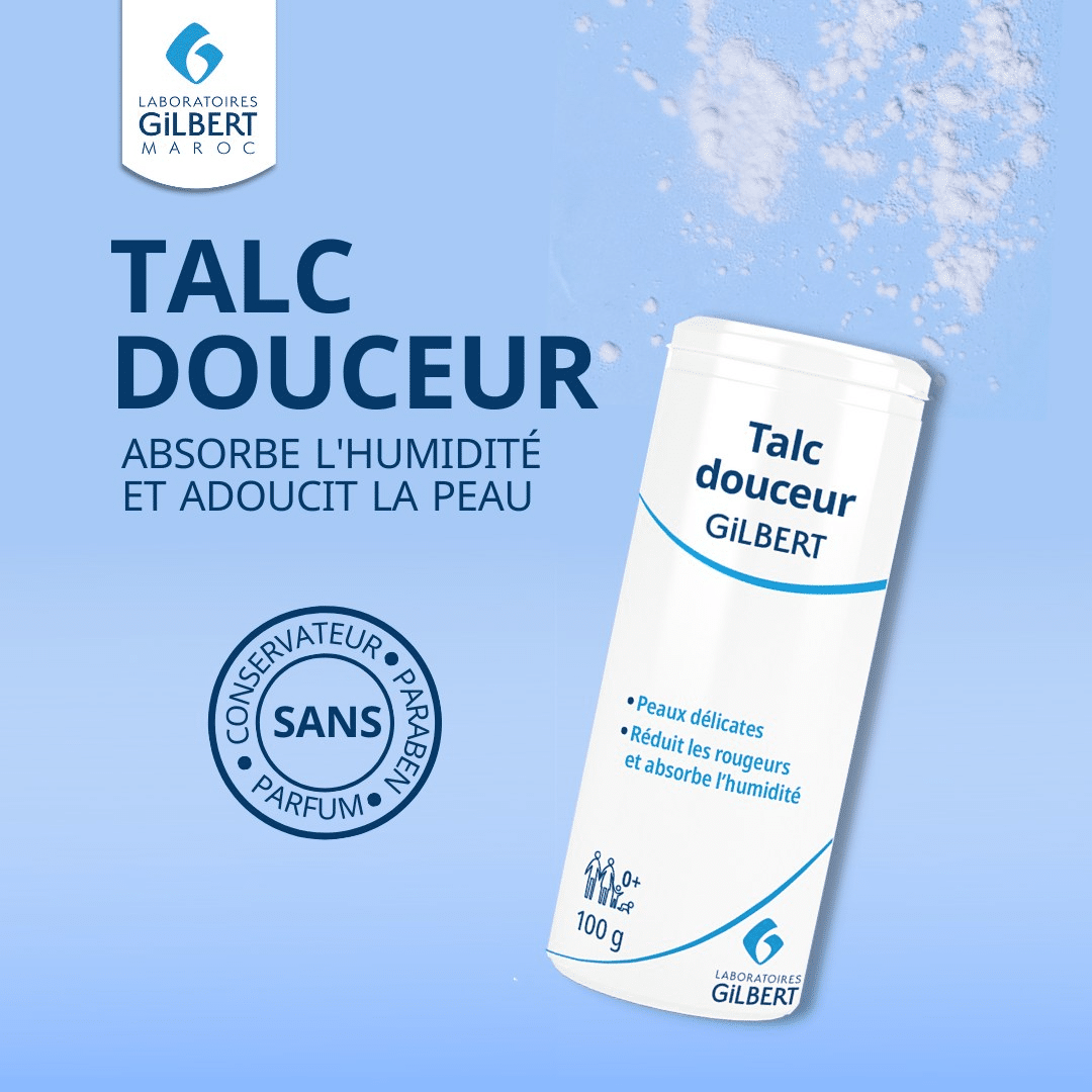 Gilbert Talc Douceur – Flacon Poudreur Apaisant Peau