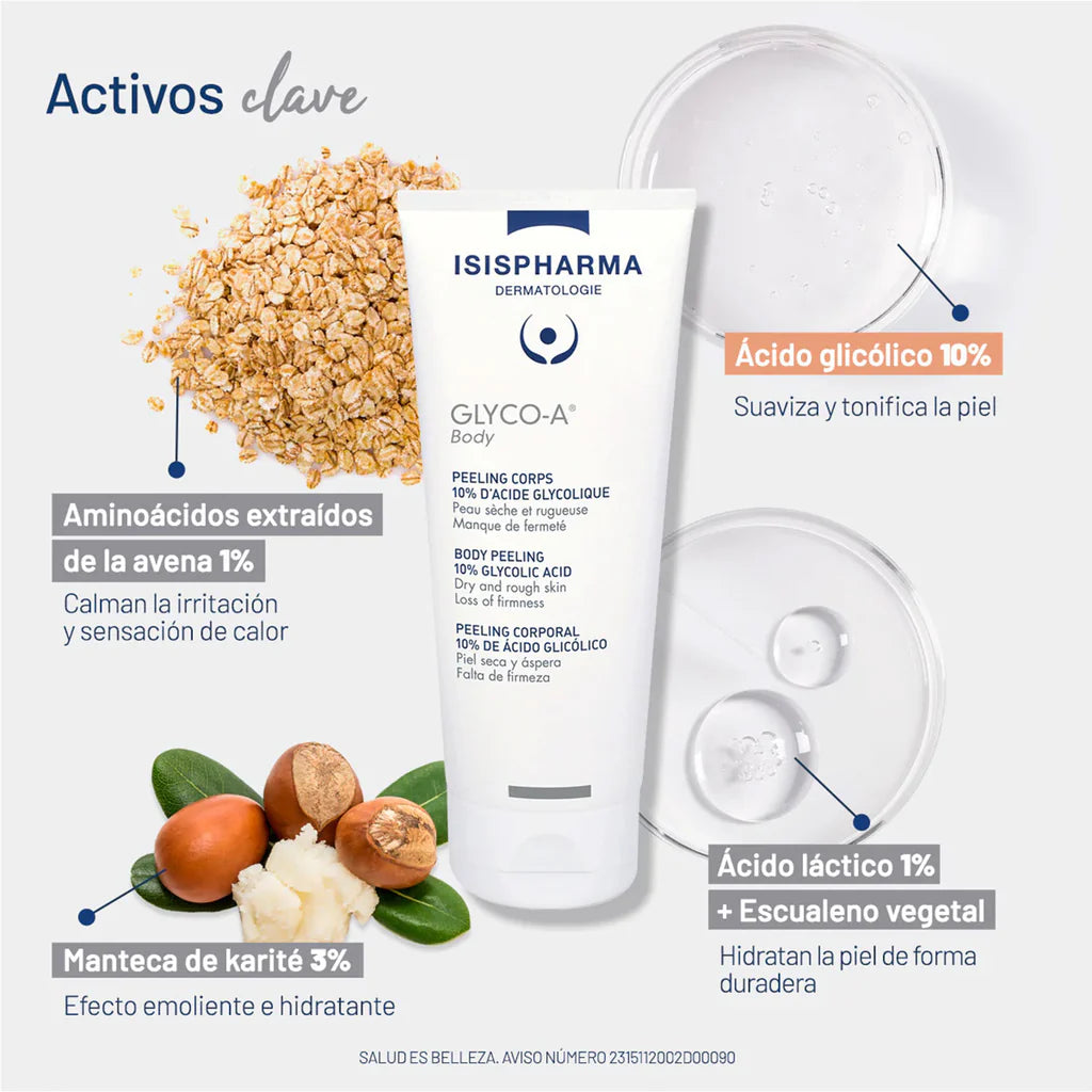 ISISPHARMA Glyco-A Body 200ml – Lait exfoliant corps