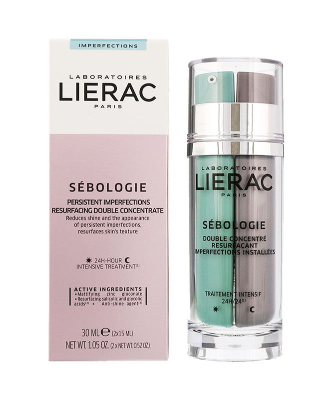 LIERAC SEBOLOGIE Double Concentré Resurfaçant Imperfections 2x15 ml – Jour & Nuit