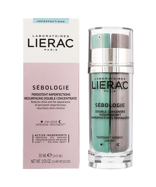 LIERAC SEBOLOGIE Double Concentré Resurfaçant Imperfections 2x15 ml – Jour & Nuit