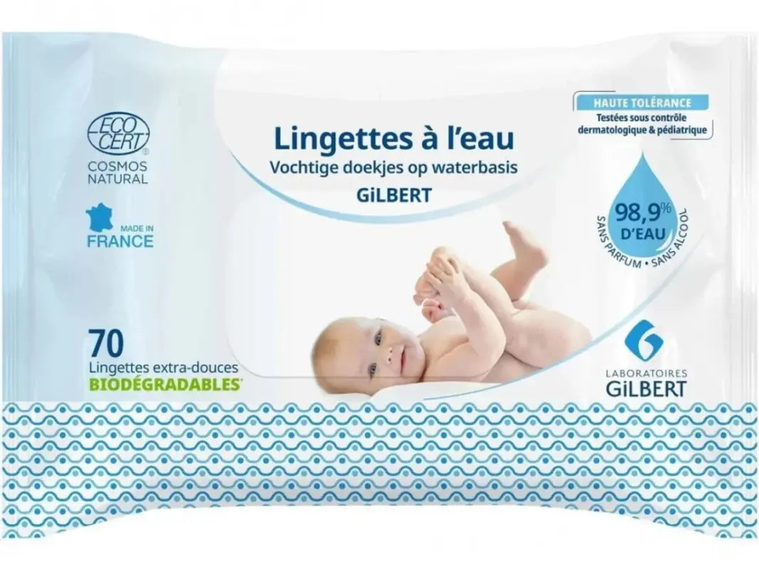 Gilbert Lingettes à l'eau Biodégradables