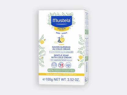 MUSTELA Savon surgras au Cold Cream à la cire d'abeille BIO