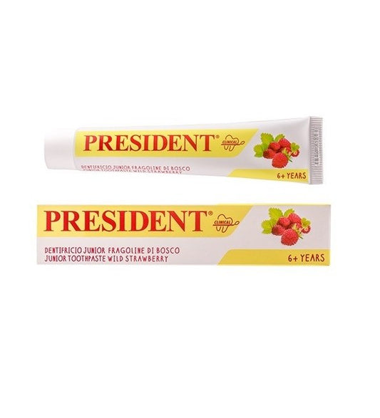 Président Dentifrice Junior 6+ Fraise 50ml – Protection fraise enfants 6+