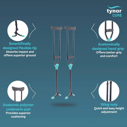 Tynor Béquille Axillaire Skipper L49 – Durable et Ajustable