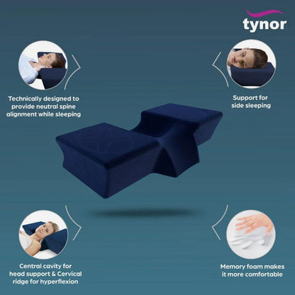 Tynor Oreiller Anatomique Urbane B28 – Coussin Orthopédique pour Soutien du Cou & Confort