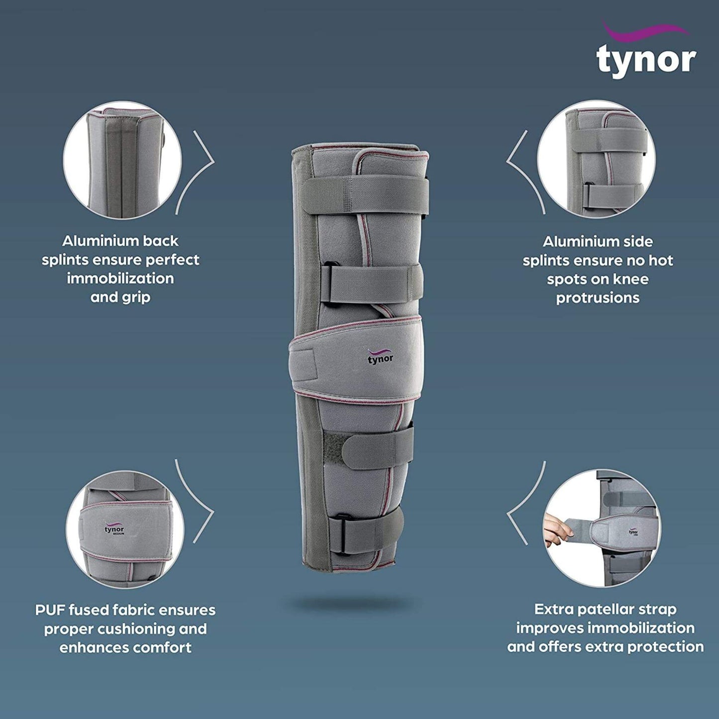Tynor Immobilisateur de Genou 48cm D11 – Knee Immobilizer 19"