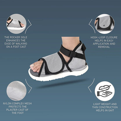 Tynor Chaussure Orthopédique C08 – Cast Shoe à Semelle Rocker