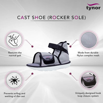 Tynor Chaussure Orthopédique C08 – Cast Shoe à Semelle Rocker