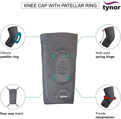 Tynor Genouillère Ouverte avec Anneau Rotulien D07 – Knee Brace Open Patella Ring