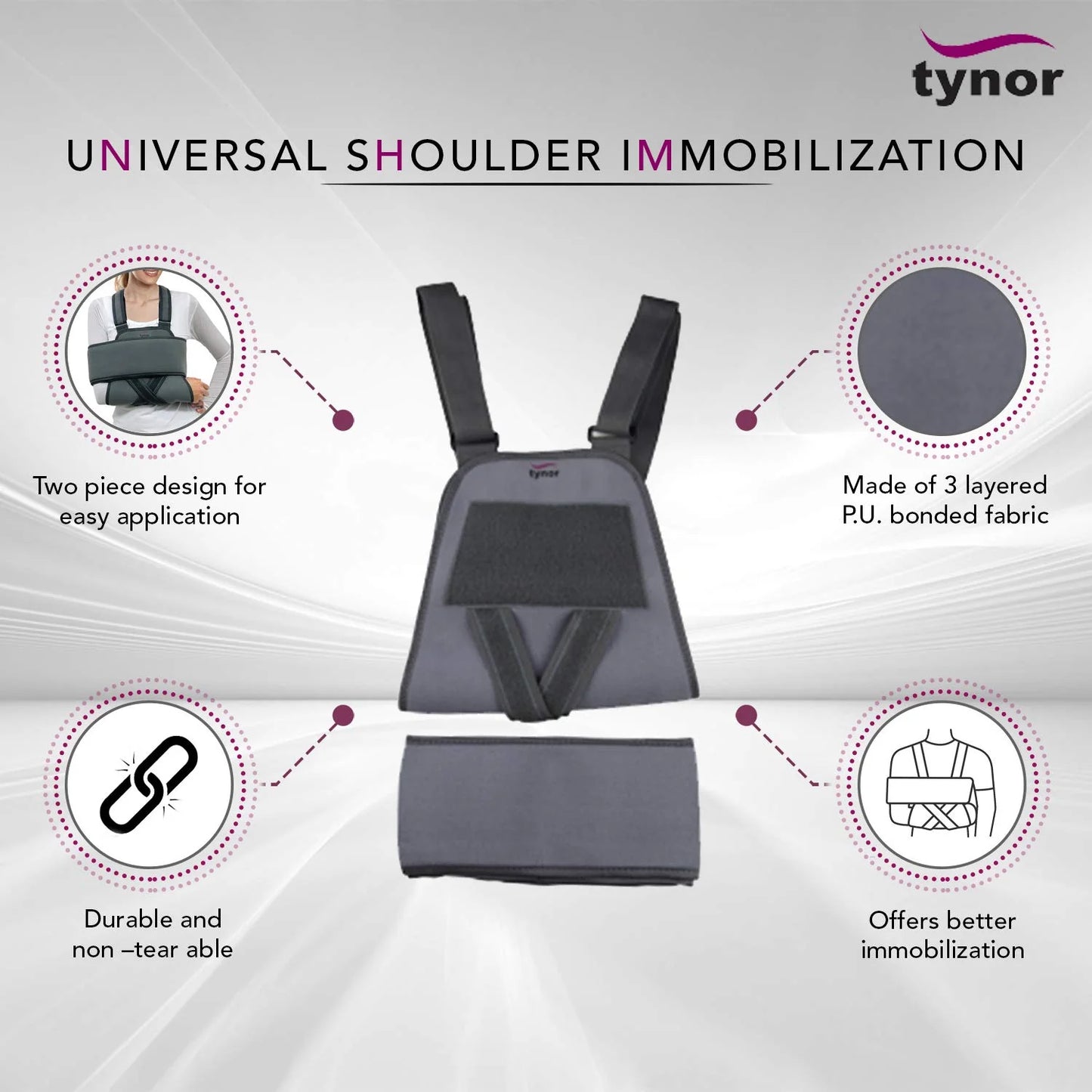 Tynor Immobilisateur d’Épaule Universel C02 – Universal Shoulder Immobilizer