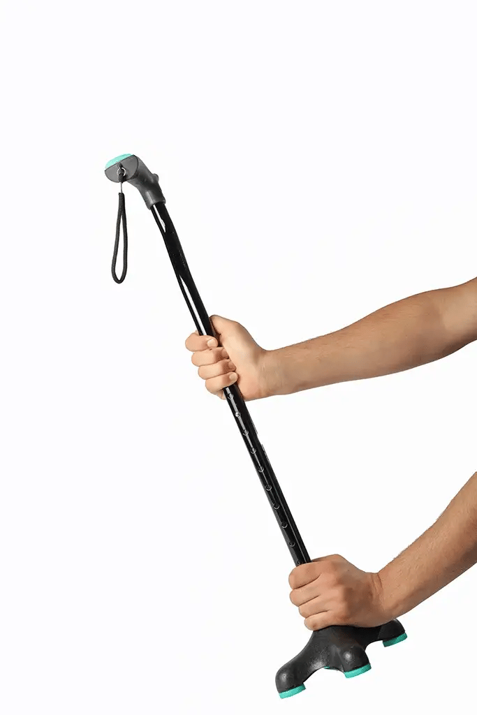 Tynor Canne Quadra L36 – Walking Stick Soft Top Handle avec Base Moulée