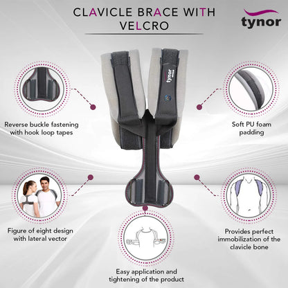 Tynor Clavicle Brace C05 – Correcteur de Posture avec Sangles de Maintien