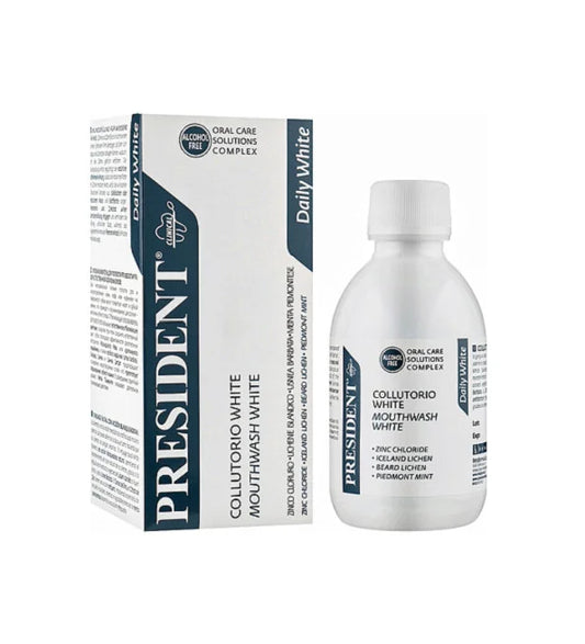 Président Bain de Bouche White 200ml – Éclat et blancheur des dents