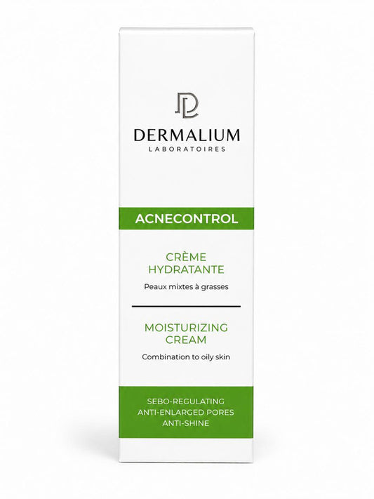 Dermalium Acnecontrol Crème Hydratante Peaux Mixtes ou Grasses 50ml