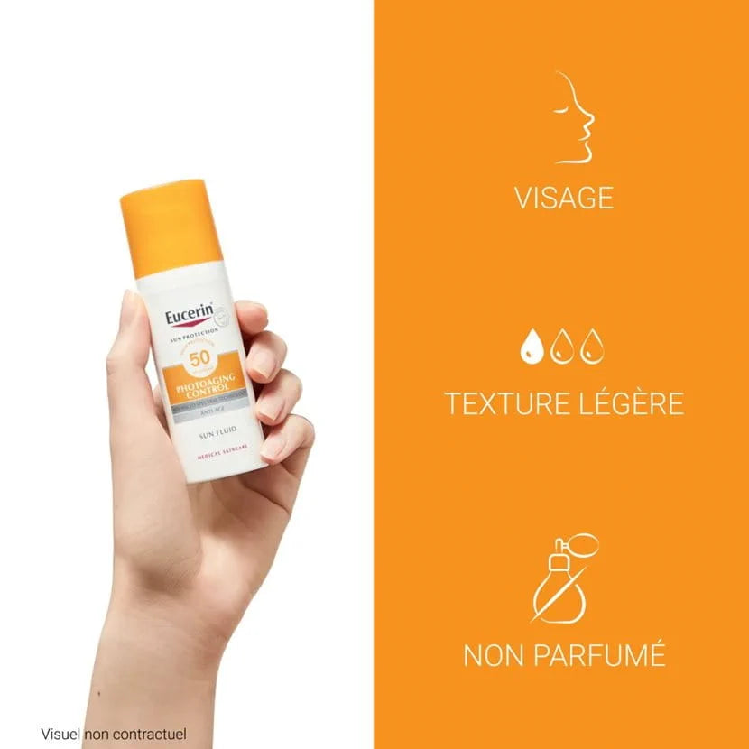 Eucerin Fluide Anti-Âge SPF50+ 50ml – Protection Solaire & Soin Anti-Rides