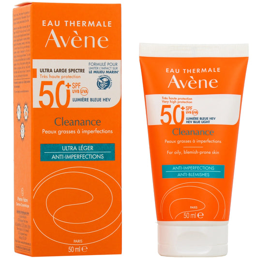 Avène Cleanance Solaire SPF 50+ 50ml – Haute Protection Peaux Grasses