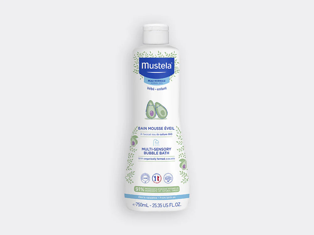 MUSTELA Bain Mousse Eveil bébé à l'avocat BIO 200 ML