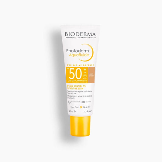 Bioderma Photoderm Aquafluide SPF50+ Doré 40 ml – Effet Bonne Mine & Protection Solaire