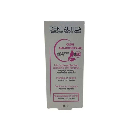 Centaurea Crème Anti-Rougeurs AR SPF50 – Protection Solaire & Apaisement Peau Sensible