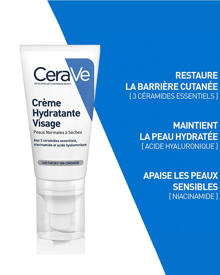 CeraVe Crème Hydratante 52ml – Hydratation Quotidienne 24H