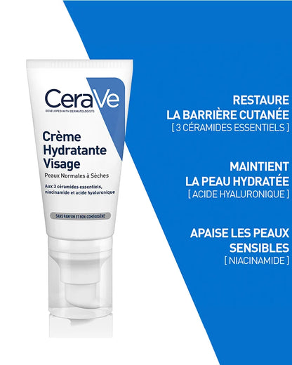 CeraVe Crème Hydratante 52ml – Hydratation Quotidienne 24H