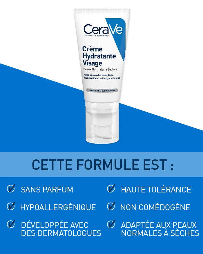 CeraVe Crème Hydratante 52ml – Hydratation Quotidienne 24H