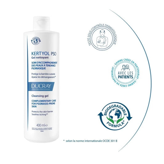 Ducray Kertyol P.S.O Gel 400ml – Apaisant États Squameux