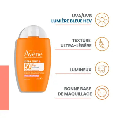 Avène Solaire Ultra Fluide Éclat Radiance SPF50+ 50ml