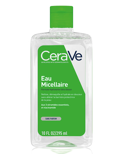 CeraVe Eau Micellaire 295ml – Démaquillant Doux Peaux Sensibles