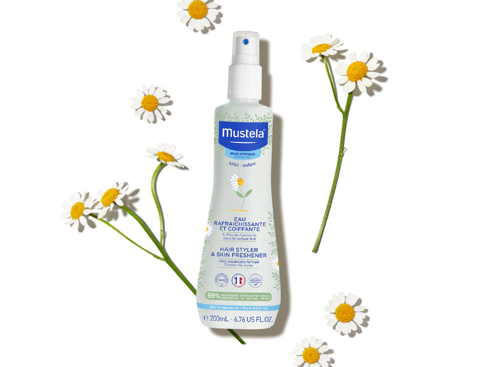 MUSTELA Eau Rafraichissante et Coiffante Bébé à l'eau de Camomille Bio 200ML