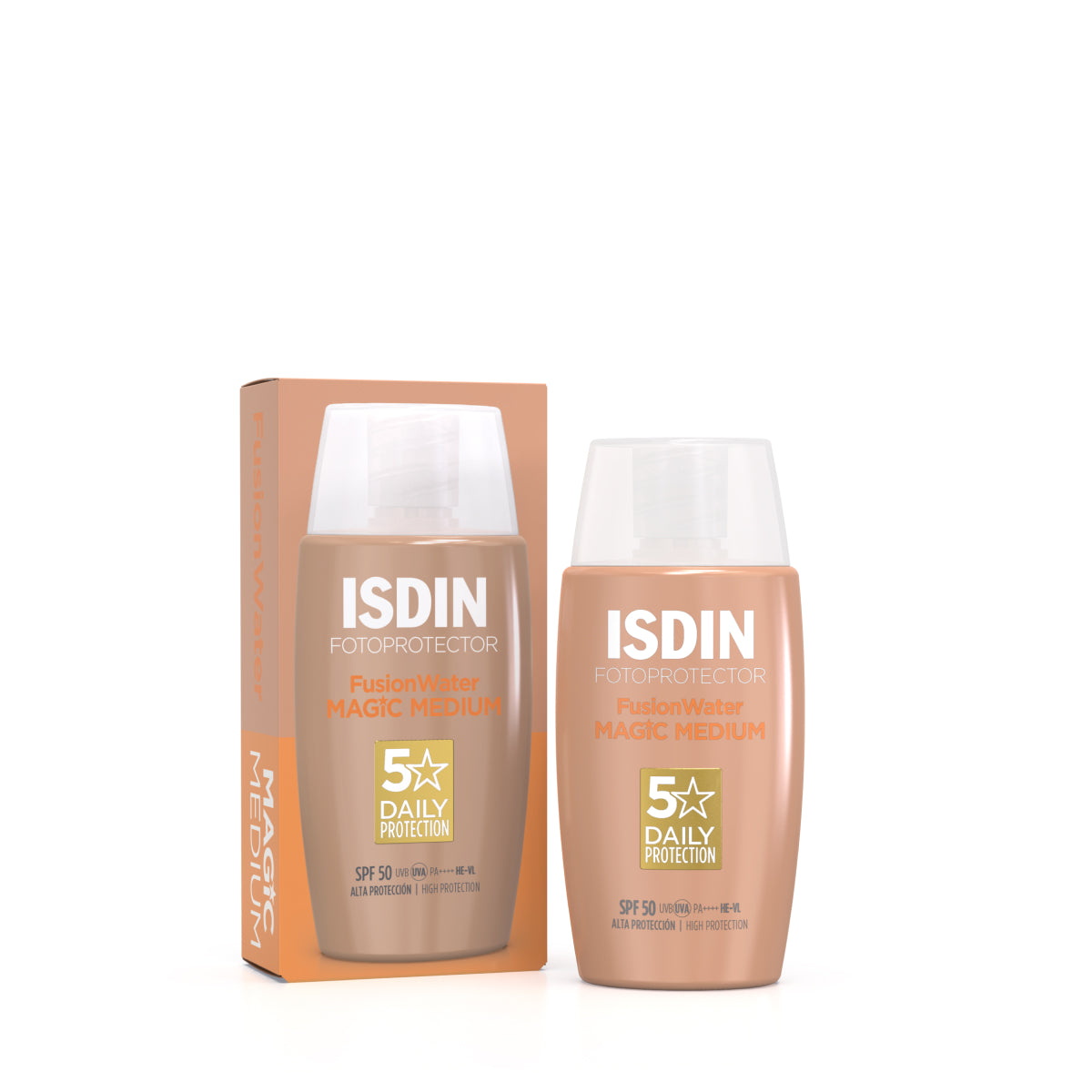 ISDIN Fotoprotector Water Color Medium SPF50 – Fluide Teinté Moyen 50ml
