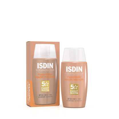 ISDIN Fotoprotector Water Color Medium SPF50 – Fluide Teinté Moyen 50ml