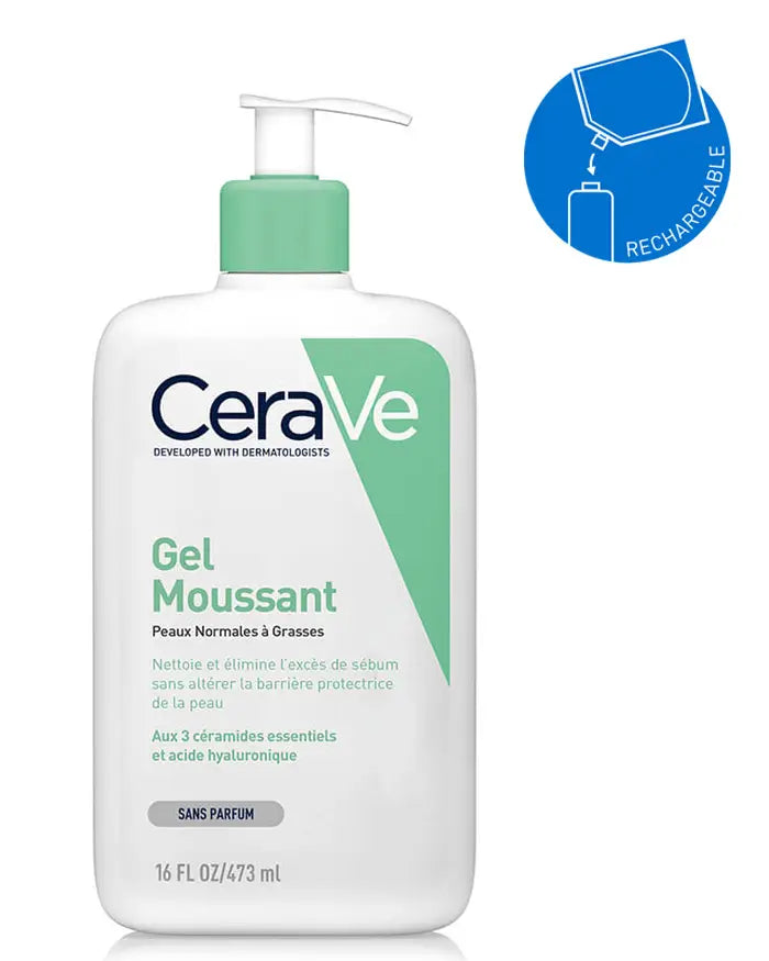 CeraVe Gel Moussant Nettoyant 236ml – Peaux Normales à Grasses