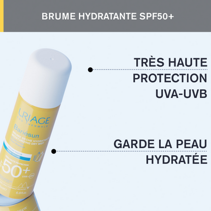Uriage Bariésun SPF50+ Brume Sèche 200 ml – Application Facile Sans Résidu