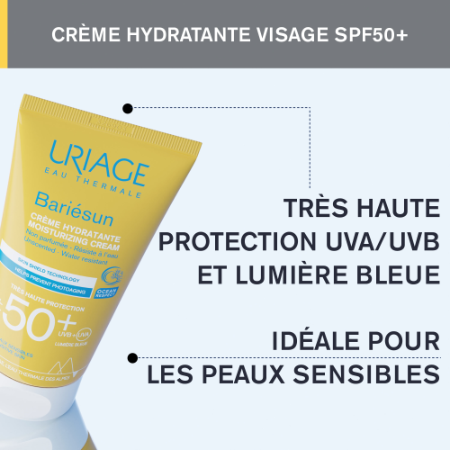 Uriage Bariésun SPF50+ Crème Sans Parfum 50 ml – Peaux Sensibles